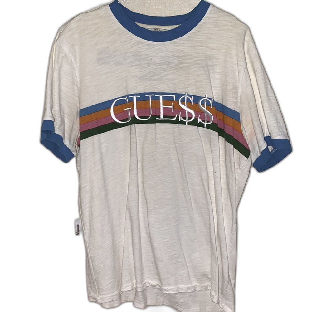 Guess X A$AP Rocky Ringer Tee Shirt Luxury Streetwear Designer